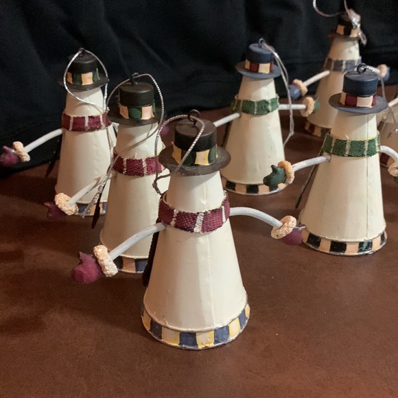 ❄️ EIGHT SNOWMAN ⛄️ ORNAMENTS ❄️ - Picture 10 of 11